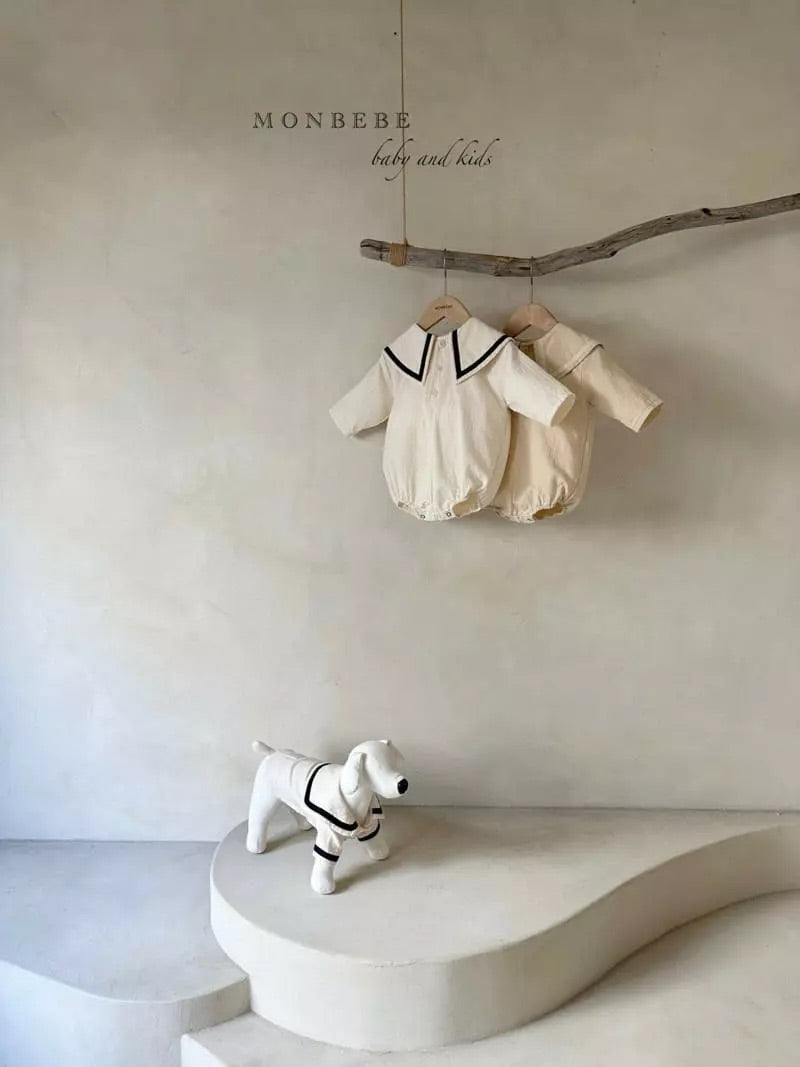 Sailor Romper - Light-yellow Baby bodysuit Monbebe