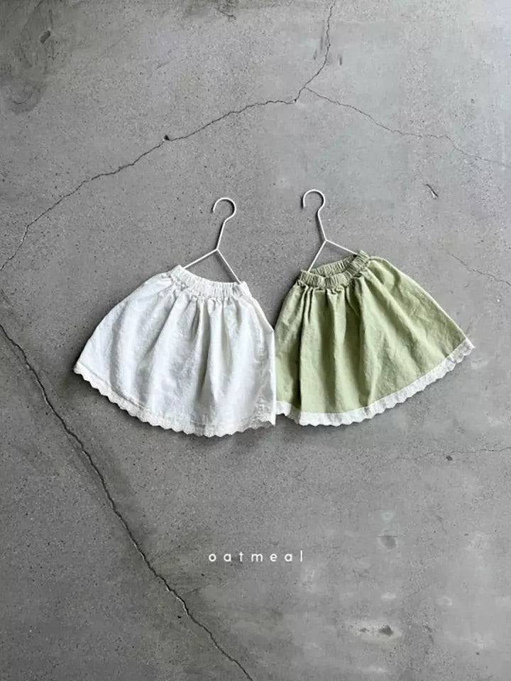 Melody Skirt - Green Skirts Oatmeal