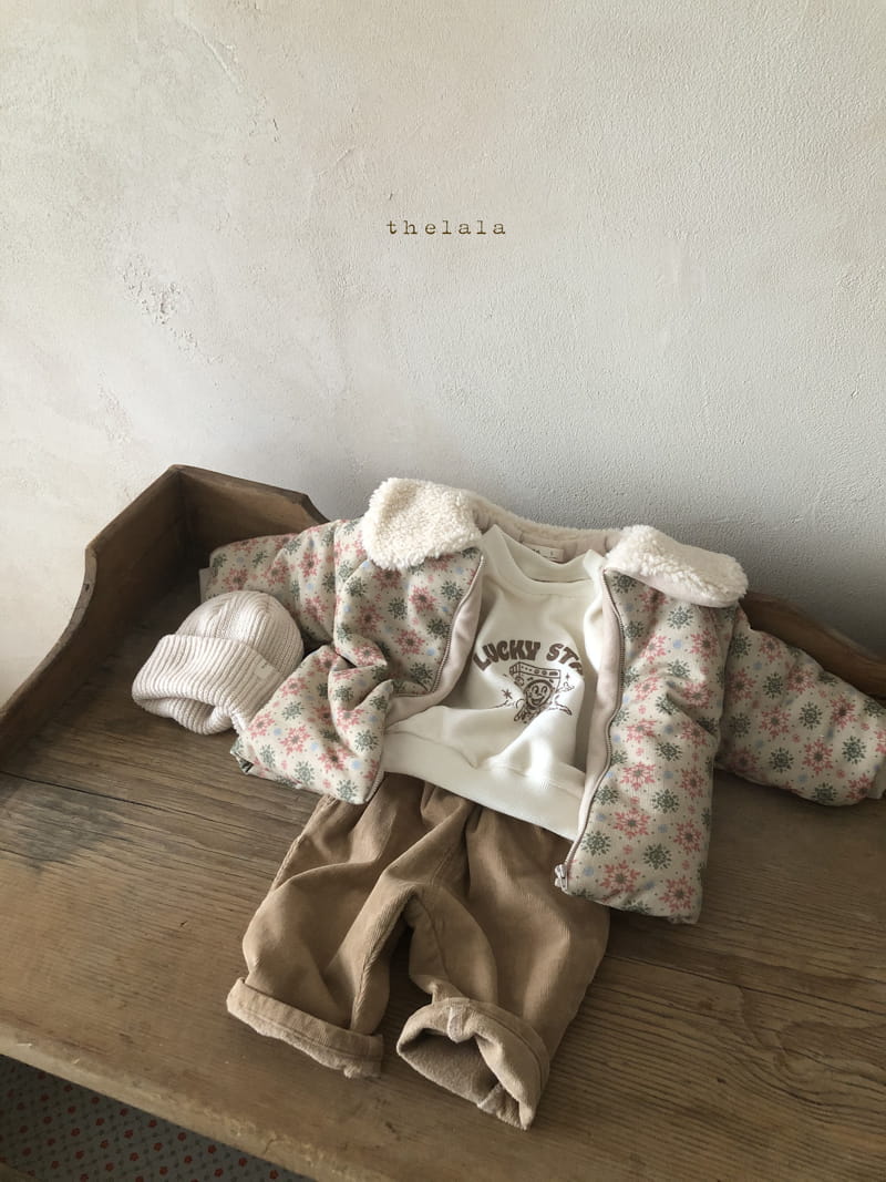 Rib Knit Pants Pants Lala Beige 1-2y