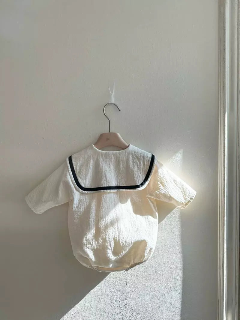 Sailor Romper - Cream Baby bodysuit Monbebe   