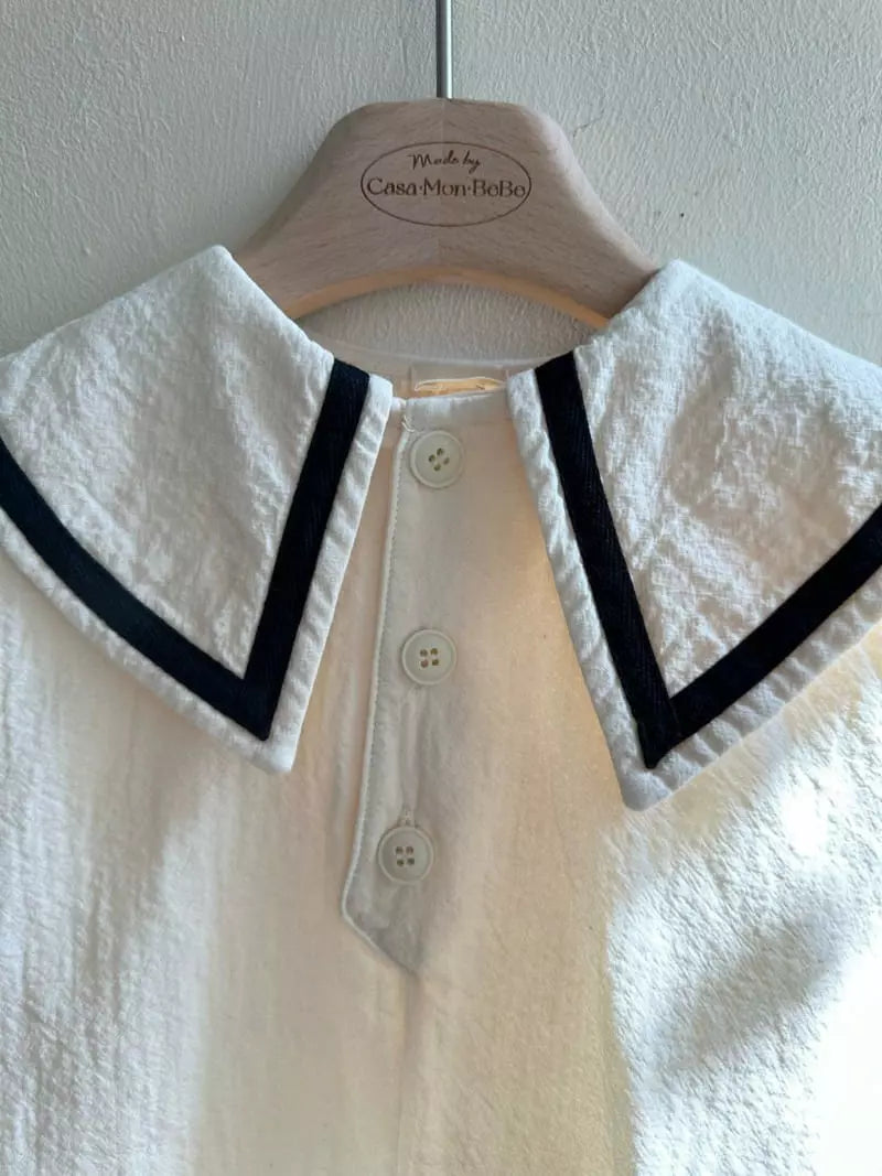 Sailor Romper - Cream Baby bodysuit Monbebe   