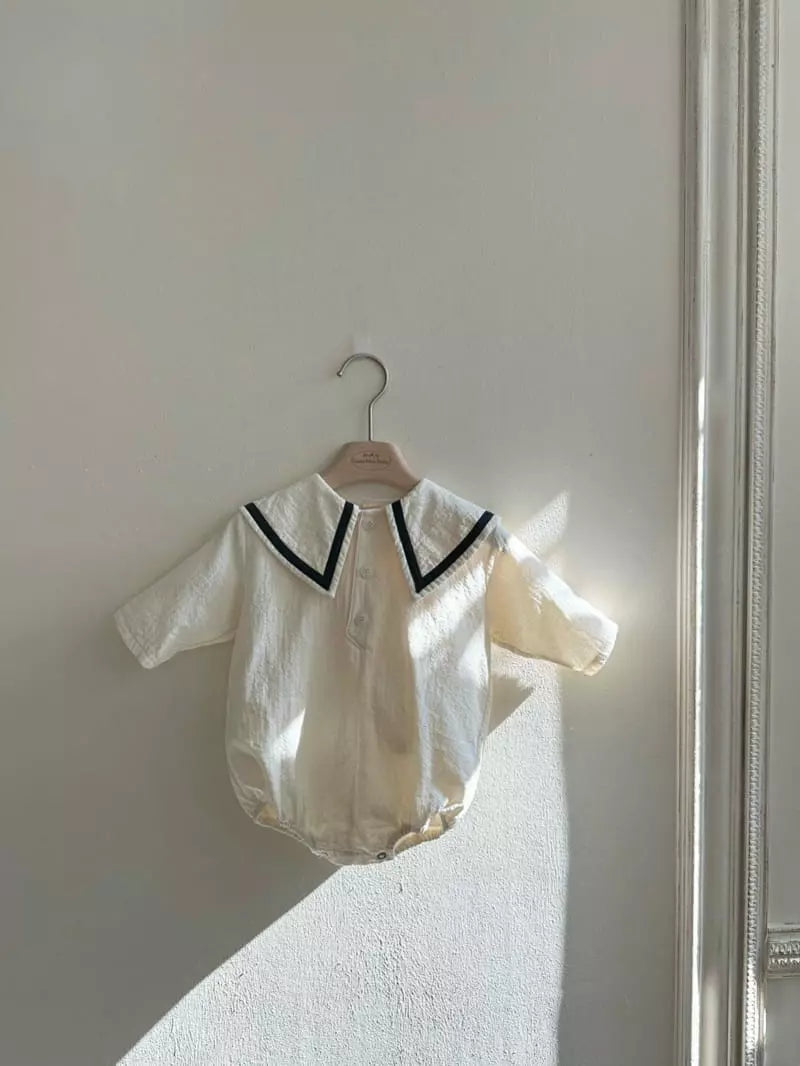 Sailor Romper - Cream Baby bodysuit Monbebe   