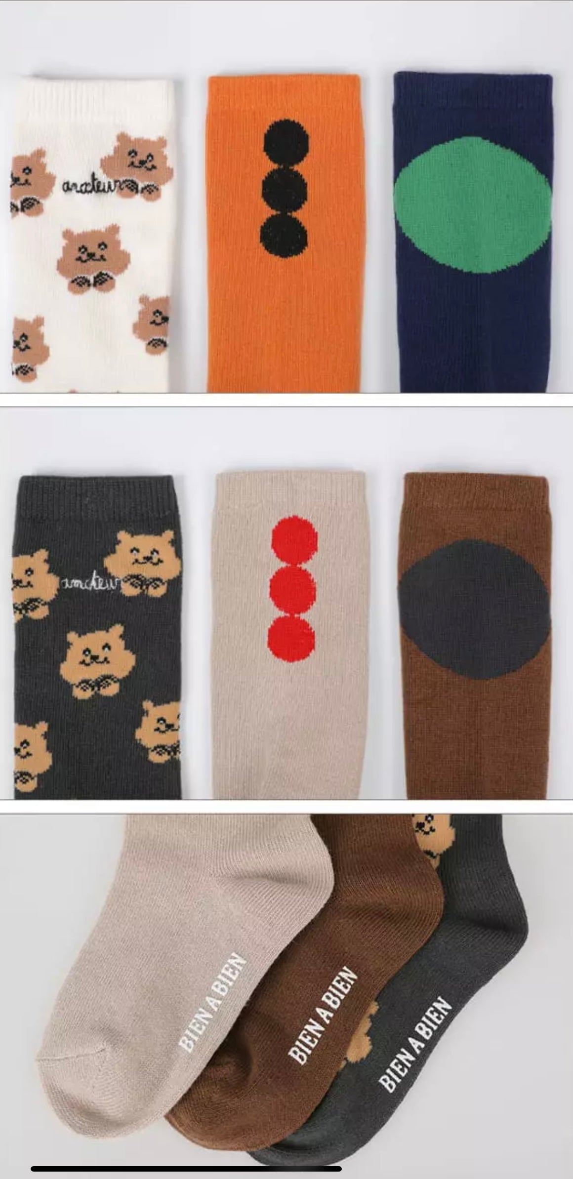 Bear Socks Set Socks Bien a Bien   