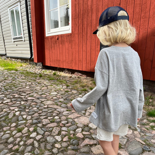 Grundläggande hösttröja - grå