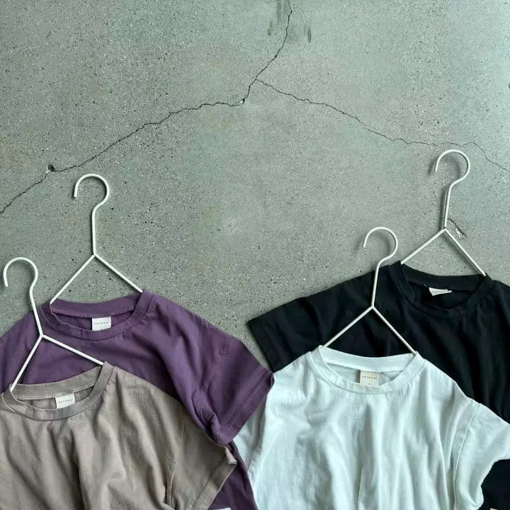 Basic S rund t-shirt - lila