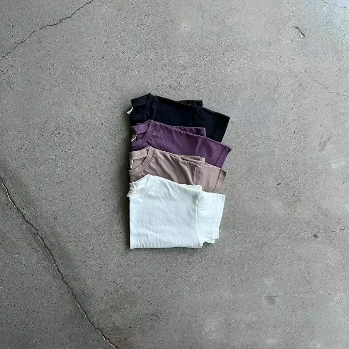 Basic S rund t-shirt - lila