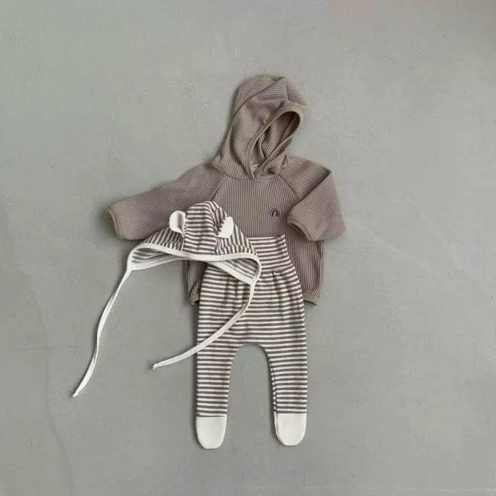 Djurbyxor med motorhuv - Randig björn