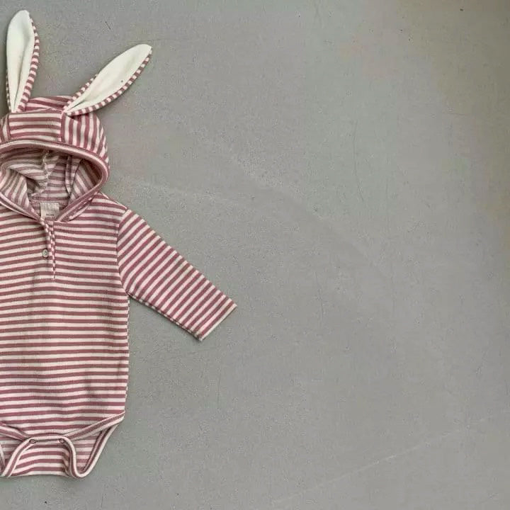 Animal Bodysuit - Randig kanin