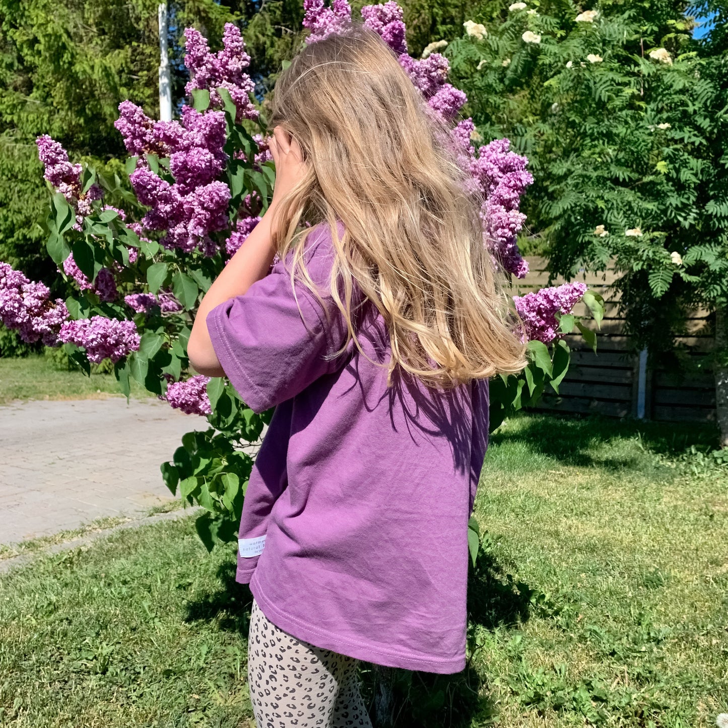 Basic S rund t-shirt - lila