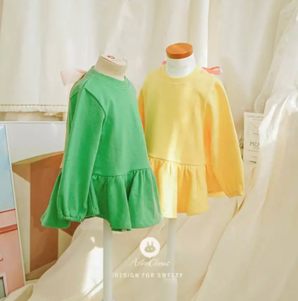 Big Ribbon Blouse - Yellow Blouse Arim Closet   