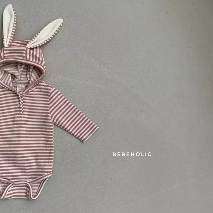 Animal Bodysuit - Striped rabbit Baby bodysuit Bebeholic S (3~6m) Striped rabbit 