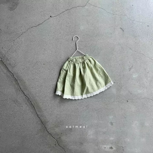 Melody Skirt - Green Skirts Oatmeal XS (2~3y) Green 