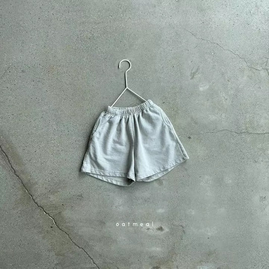 Basic S Pants - Grey Shorts Oatmeal XS (2~3y) Grey 