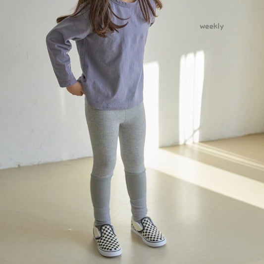 Weekly Color Leggings - Grey Leggings Weekly 1-2y Melange 