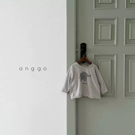 Nose Tee - Grey T-shirt Anggo XS (1~2y) Gray 