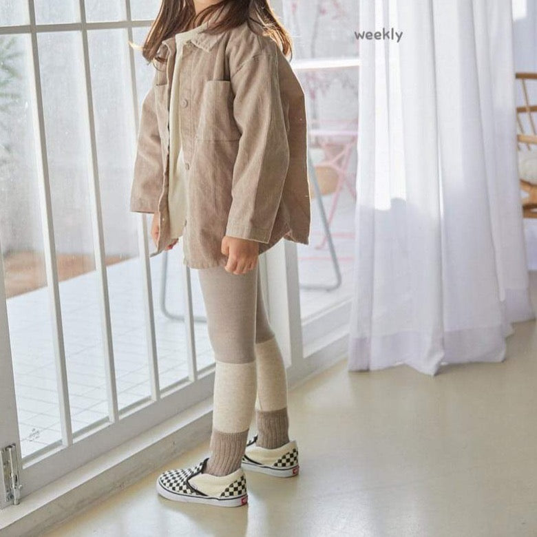 Weekly Color Leggings - Beige Leggings Weekly Beige 1-2y 