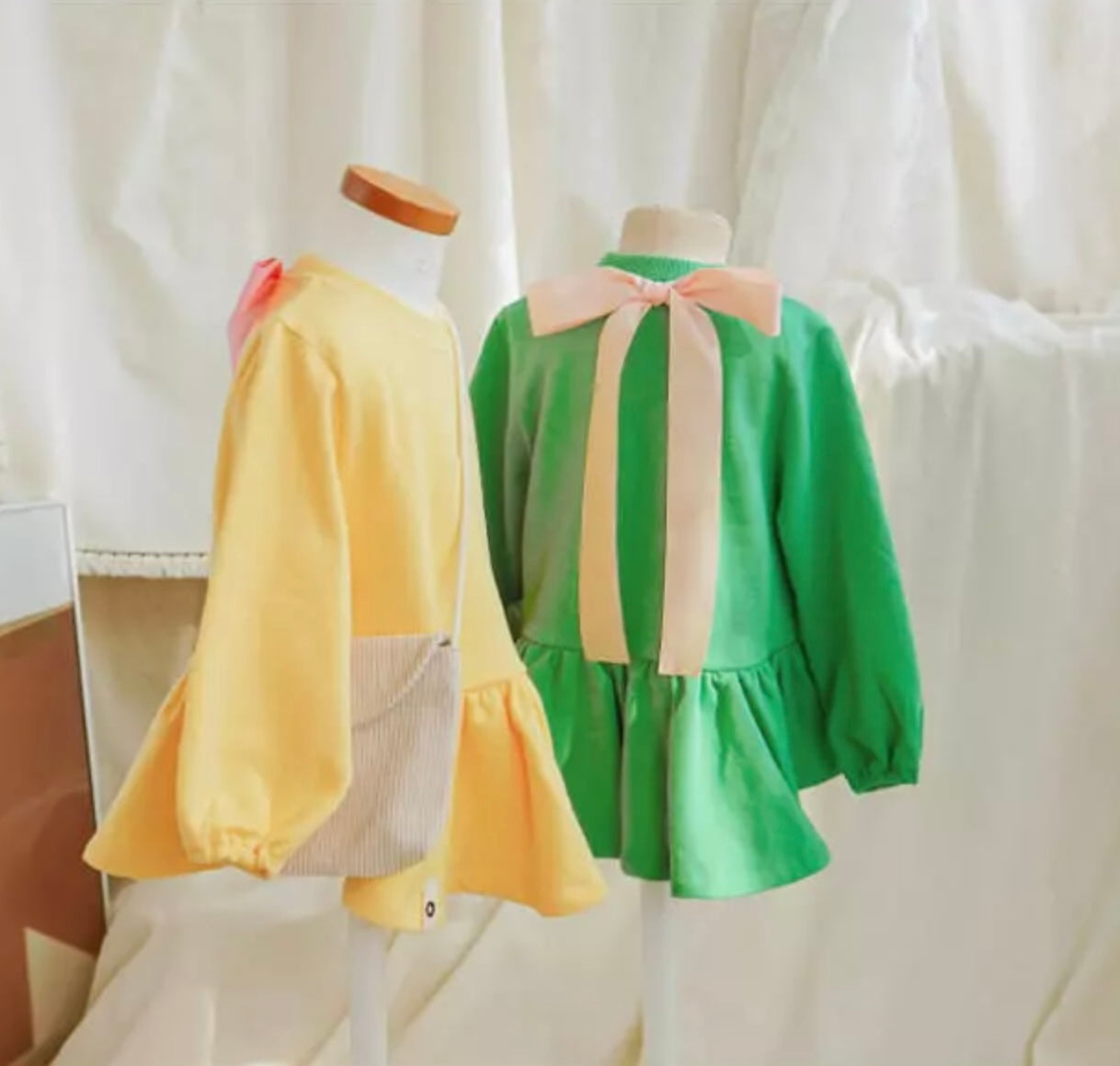 Big Ribbon Blouse - Yellow Blouse Arim Closet   