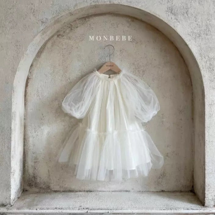 Monbebe Puff Sleeve Dress Dresses Monbebe XS (6m-1y)  