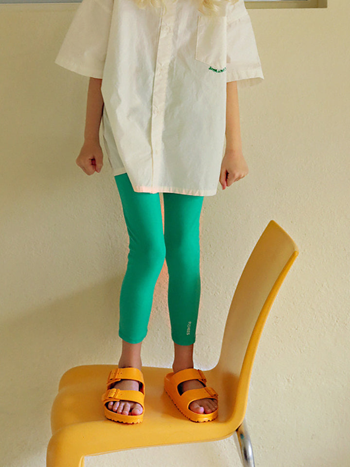 Summer Leggings - Green Leggings P:CHEES 5-6y  