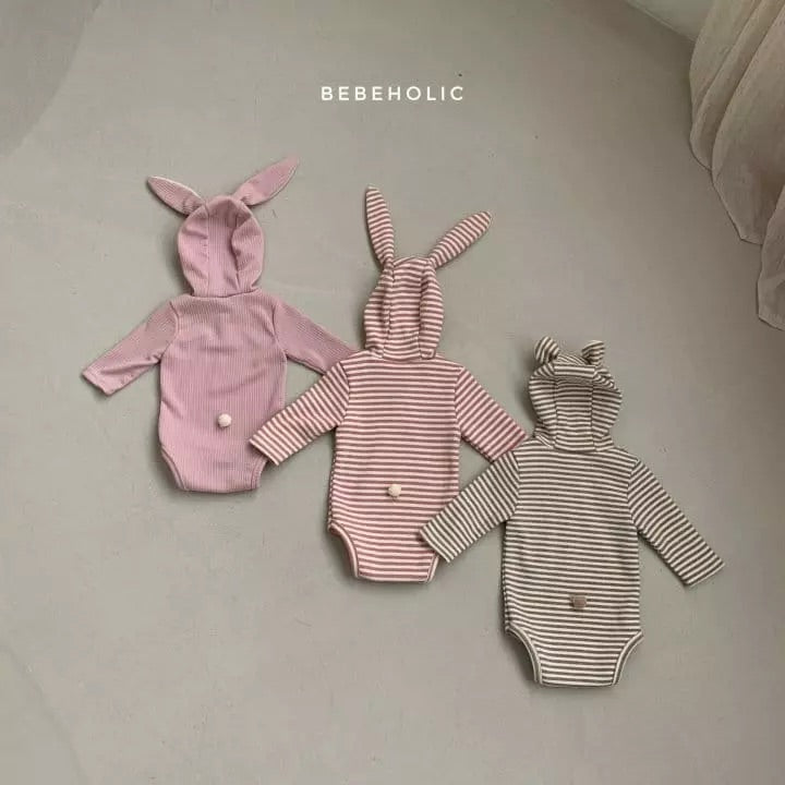 Animal Bodysuit - Striped rabbit Baby bodysuit Bebeholic   