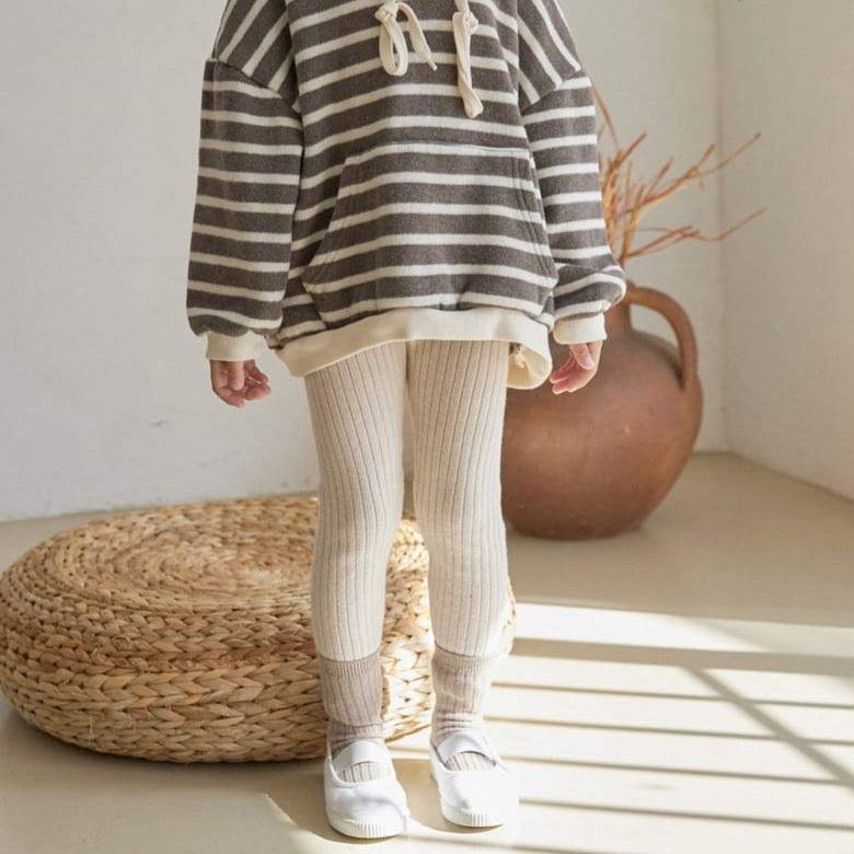 Weekly Rib Knit Leggings - Ivory Pants Weekly 1-2y Ivory 