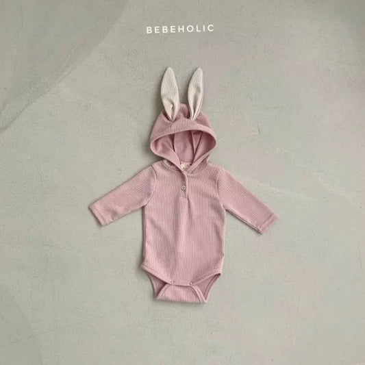 Animal Bodysuit - Pink rabbit Baby bodysuit Bebeholic S (3~6m) Pink rabbit 