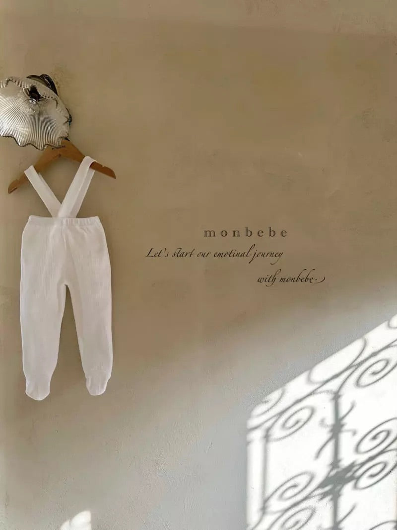 Waffle Dungarees Baby & Toddler Bottoms Monbebe 3~6m Ivory 