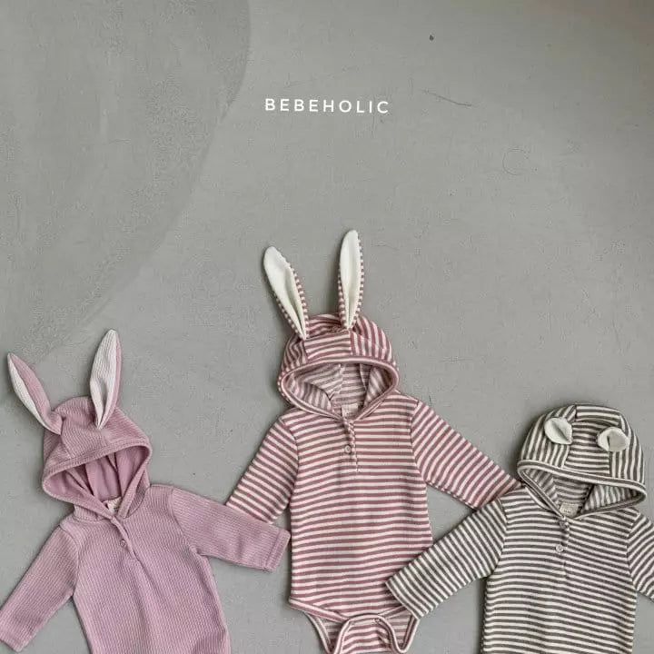 Animal Bodysuit - Striped rabbit Baby bodysuit Bebeholic   