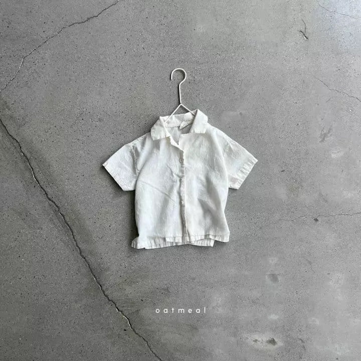 Gored Shirt - Ivory Shirts & Tops Oatmeal XS (2~3y) Ivory 