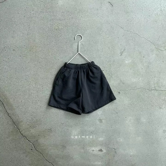 Basic S Pants - Charcoal Shorts Oatmeal XS (2~3y) Charcoal 