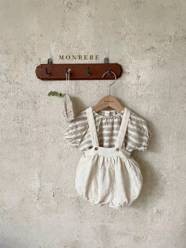 Bonbon Blouse Blouse Monbebe S (3~12M) Stripes 