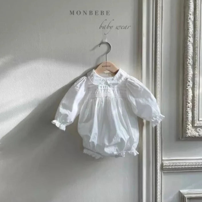 Mare Bodysuit - White Baby bodysuit Monbebe White S (3-6M) 