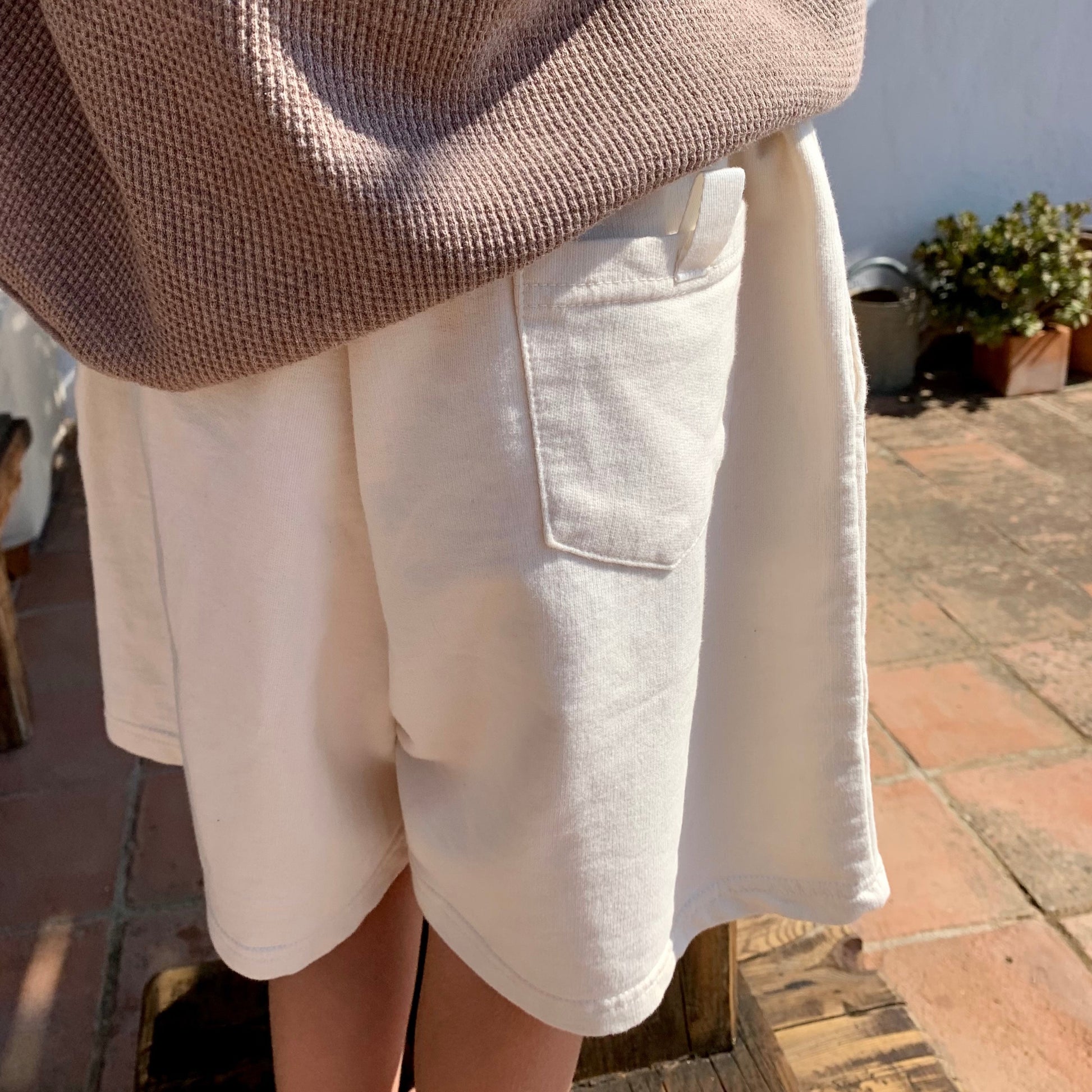 Basic S Pants - Ivory Shorts Oatmeal XS (2~3y) Ivory 