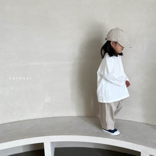 Basic Autumn Tee - Ivory Long sleeve Oatmeal Ivory XS ( 2-3y) 