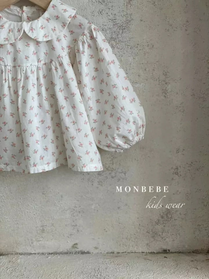 Flower Blouse - Peach Blouse Monbebe S (1-2y) Peach 